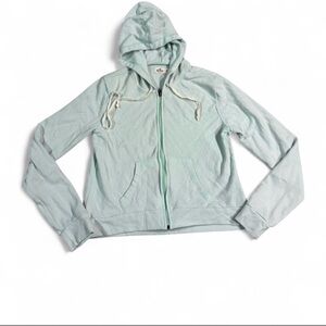 Hollister Co. mint green  zip up hoodie size M